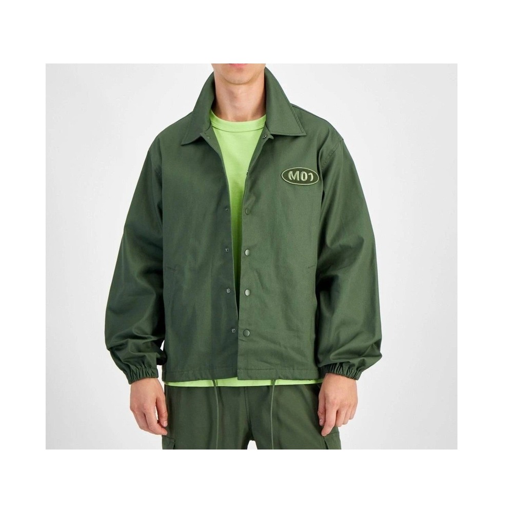 NWOT Macy's Mode of One Men's Relaxed Fit Twill Coaches Jacket XL Snap Front‎